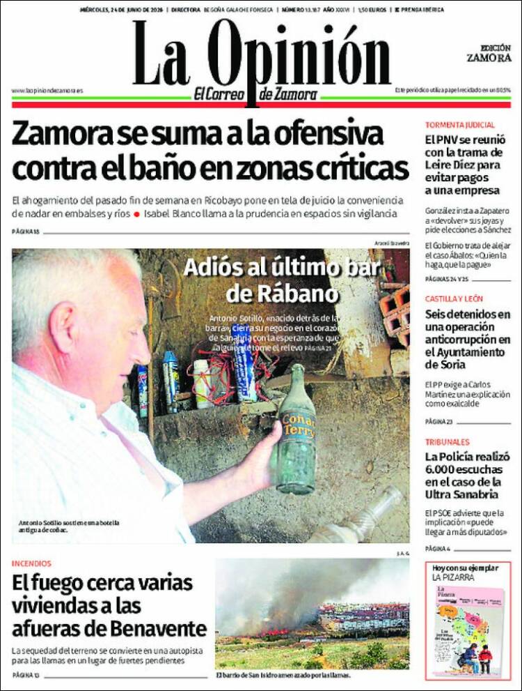 Portada de La Opinión - El Correo de Zamora (Espa&ntilde;a)