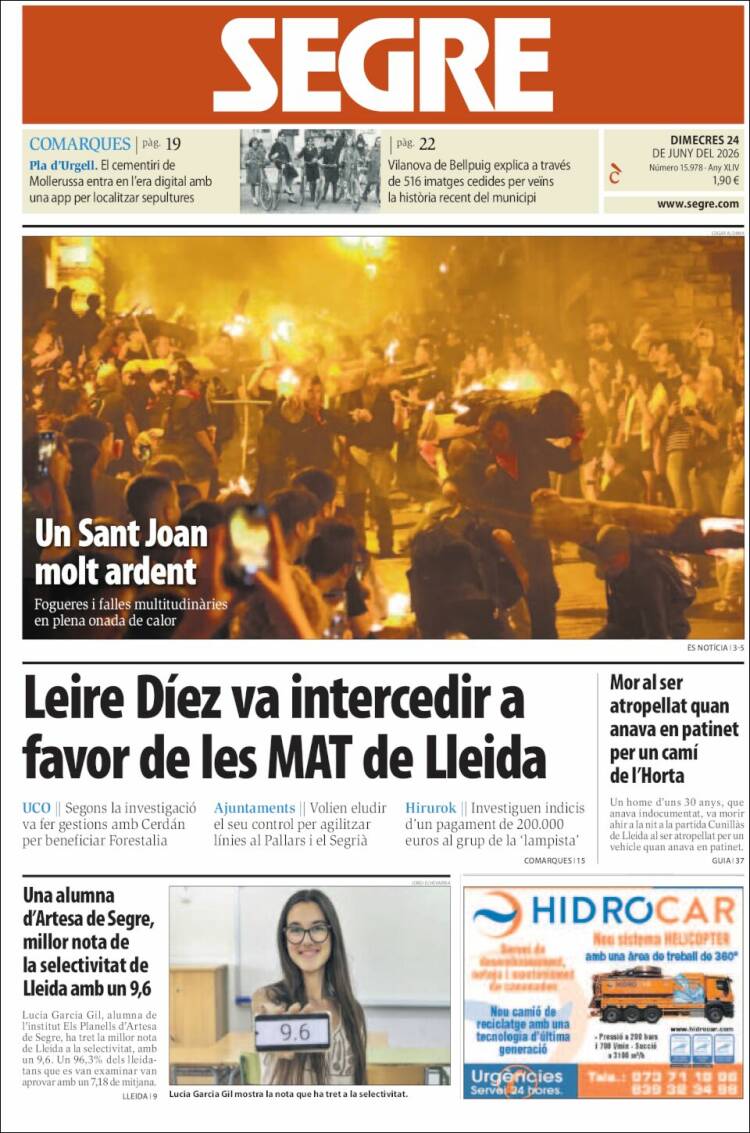 Portada de Segre (Espa&ntilde;a)