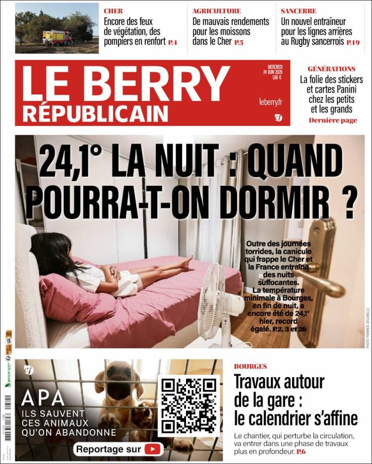 Portada de Berry Republicain (Francia)