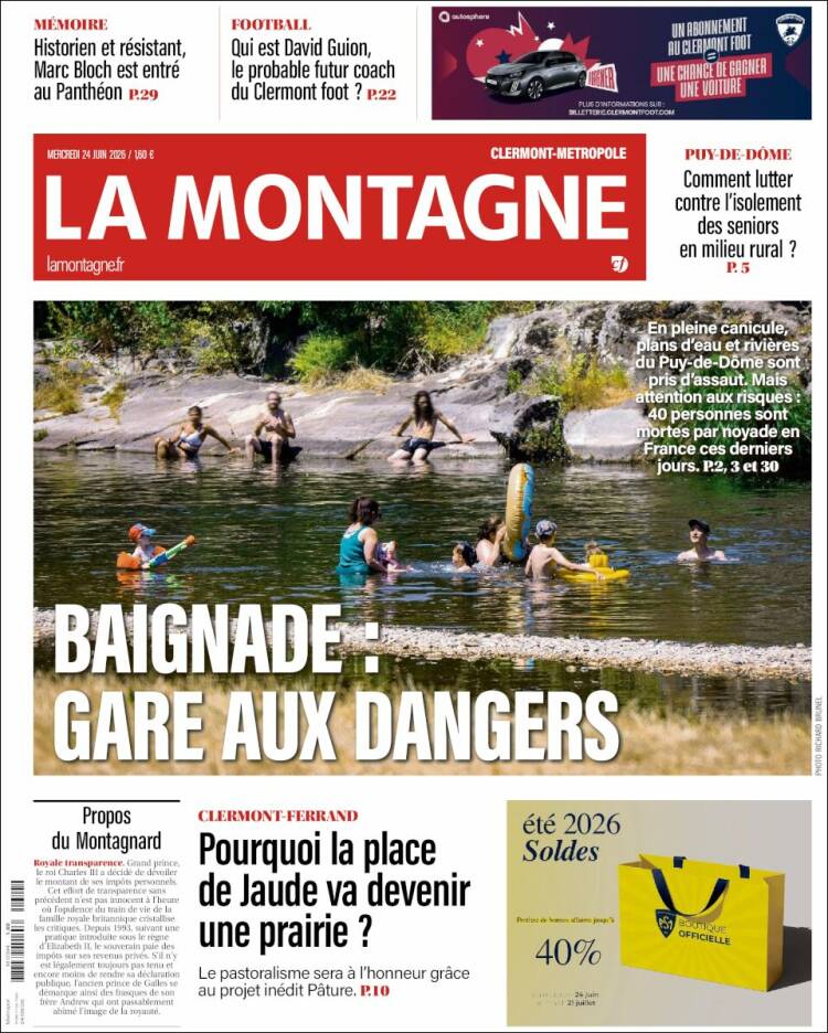 Portada de La Montagne (Francia)