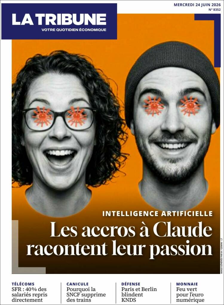 Portada de La Tribune (Francia)