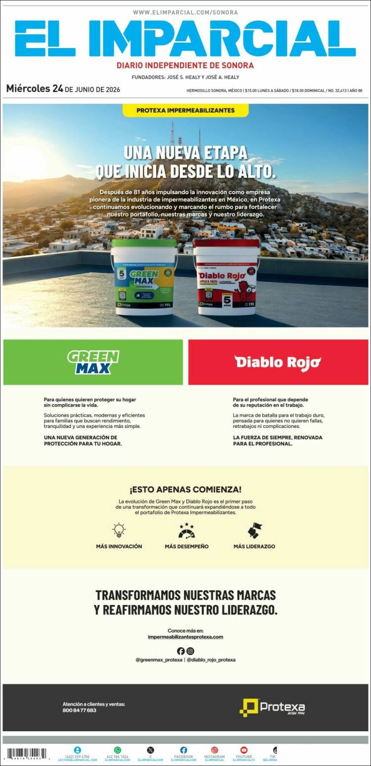 Portada de El Imparcial (M&eacute;xico)