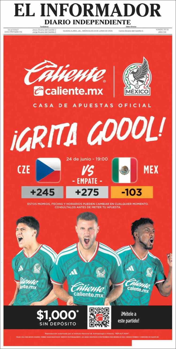 Portada de El Informador (M&eacute;xico)