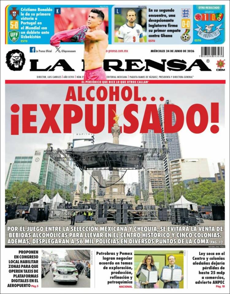 Portada de La Prensa (M&eacute;xico)