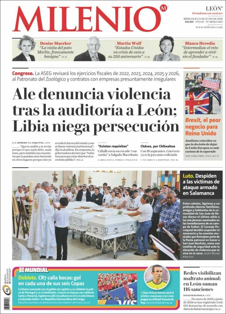 Portada de Milenio de León (M&eacute;xico)