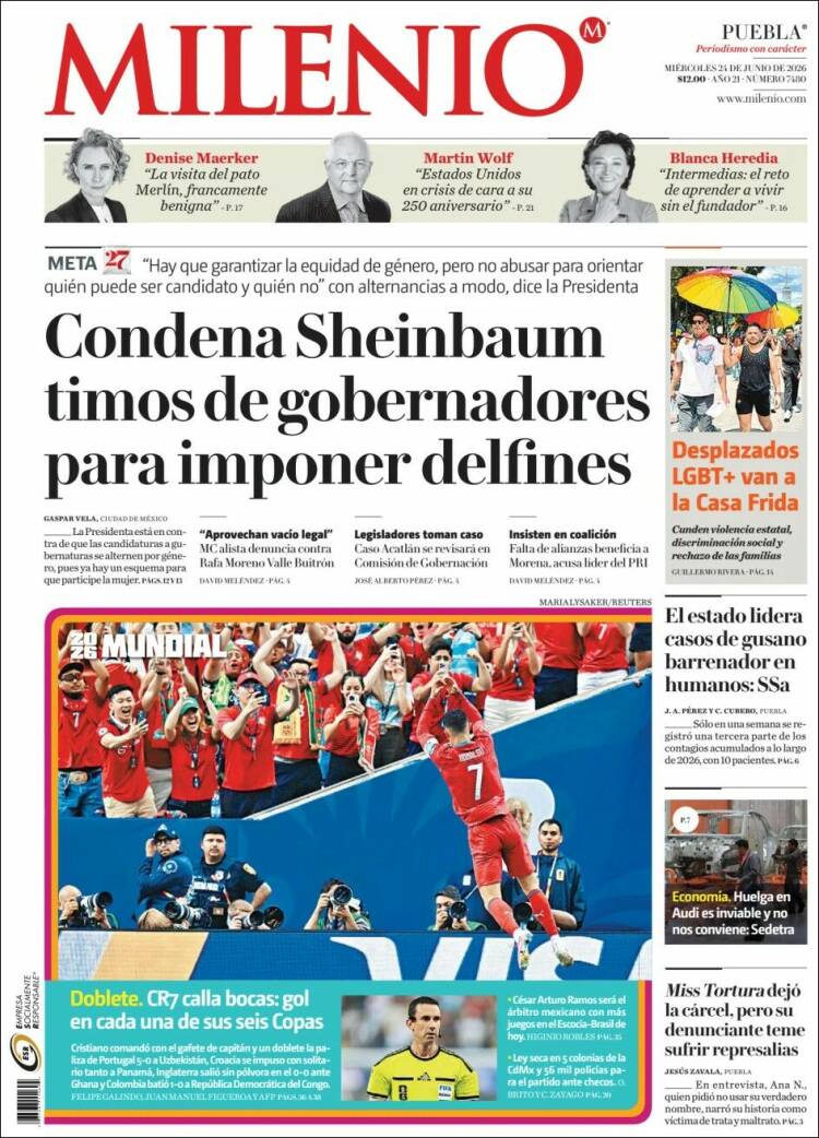 Portada de Milenio de Puebla (M&eacute;xico)