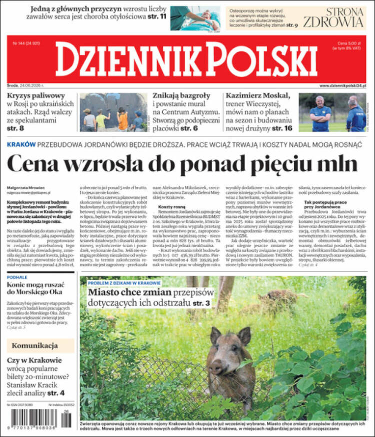 Portada de Dziennik (Polonia)