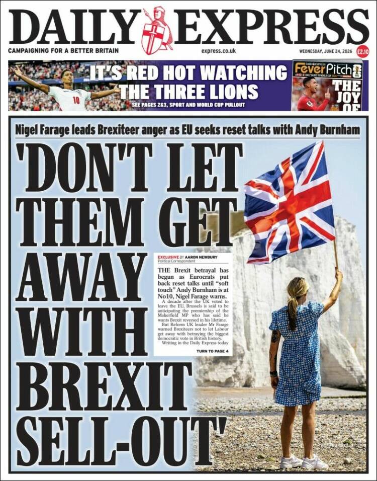 Portada de Daily Express (Reino Unido)
