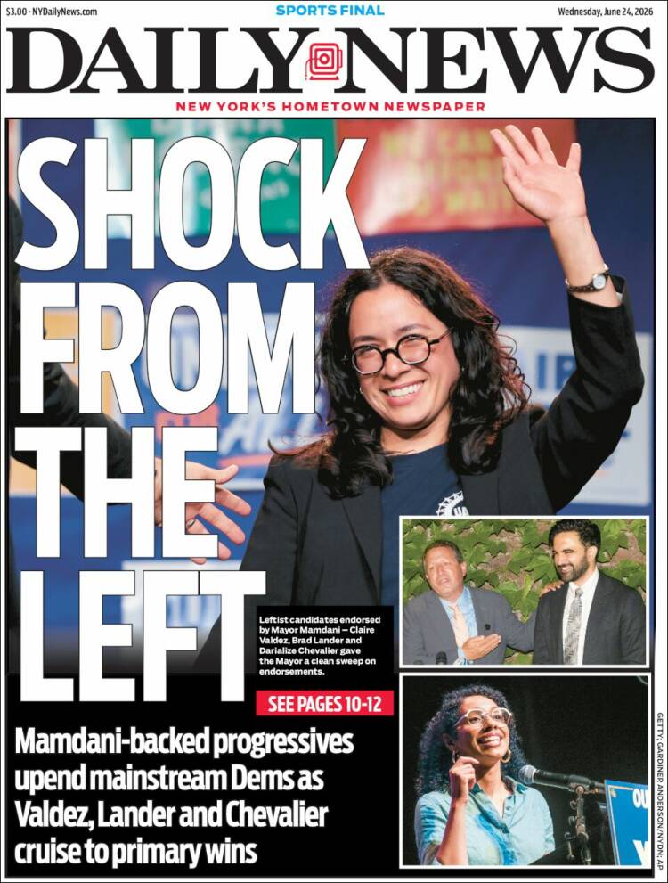 Portada de Daily News - New York (USA)