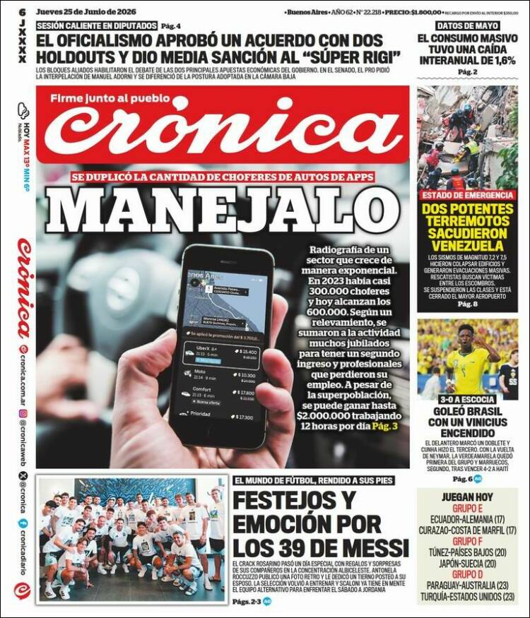 Portada de La Voz del Chaco (Argentina)