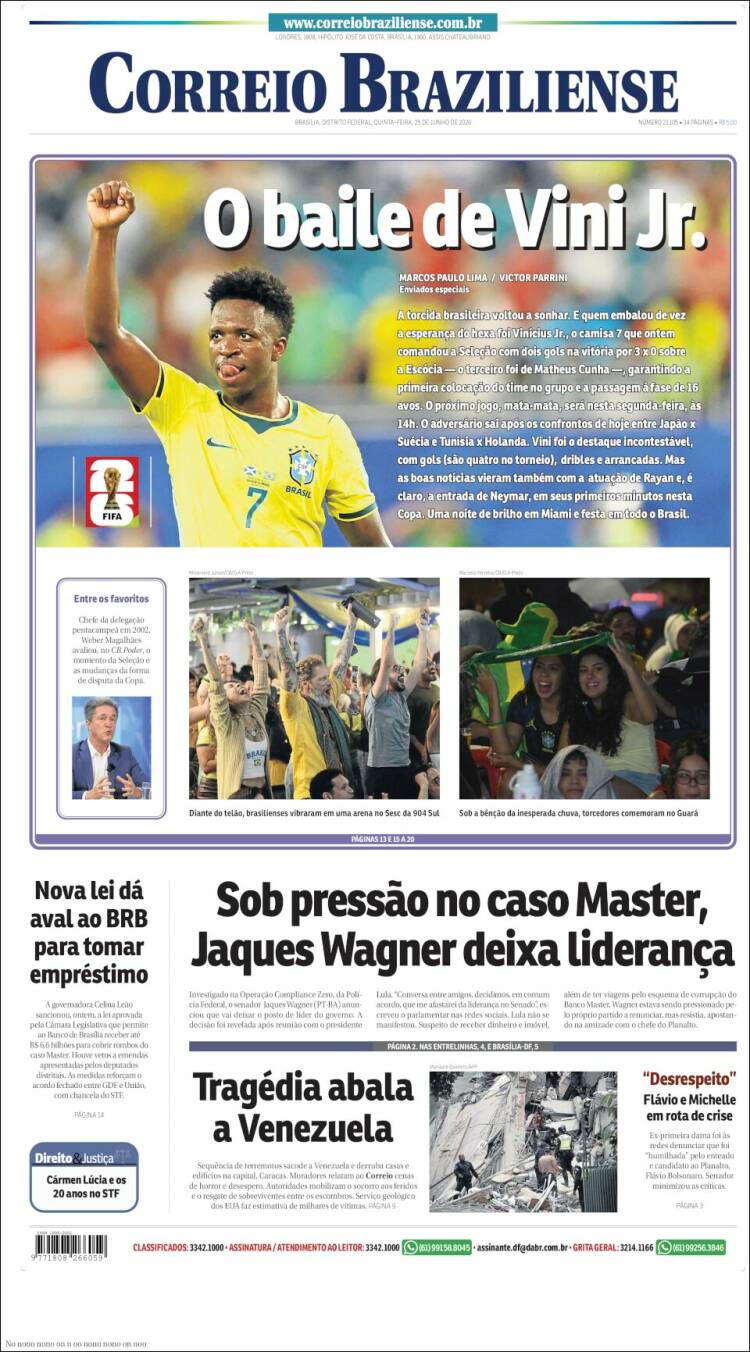Portada de Correio Braziliense (Brasil)