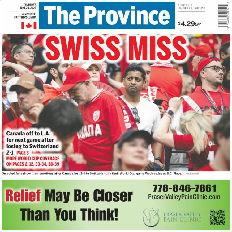 Portada de The Province (Canad&aacute;)