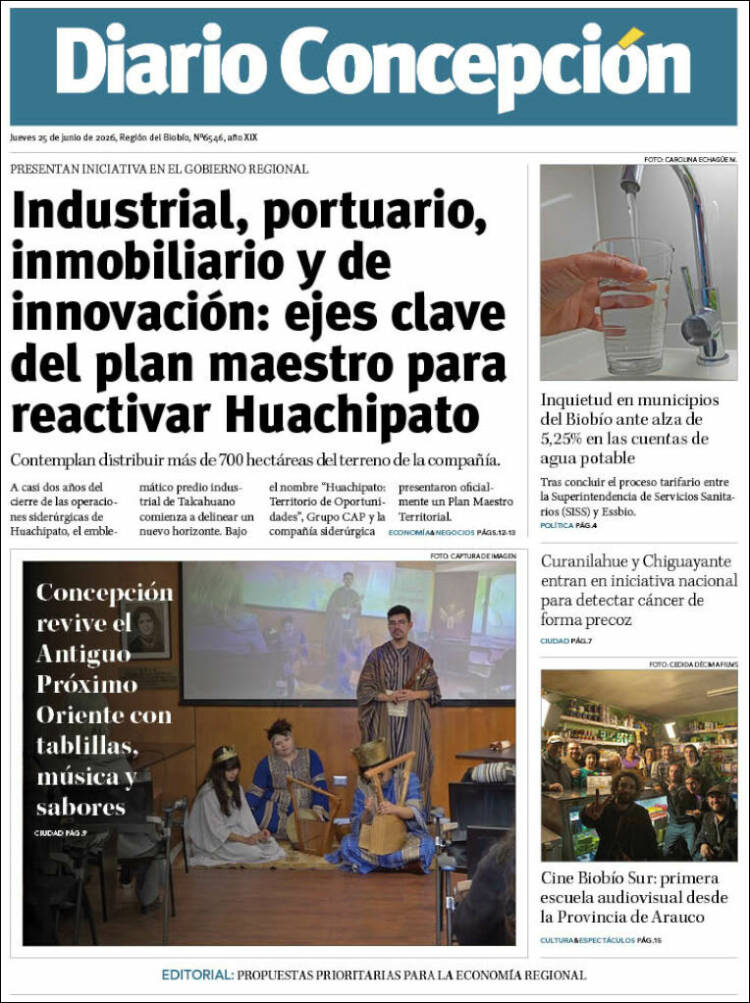 Portada de Diario de Concepción (Chile)