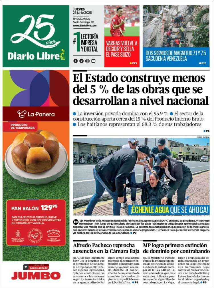 Portada de Diario Libre (R. Dominicana)