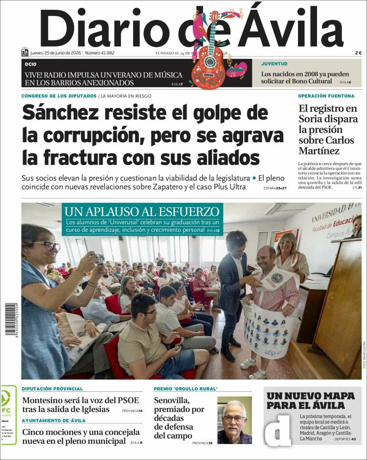 Portada de Diario de Ávila (Espa&ntilde;a)