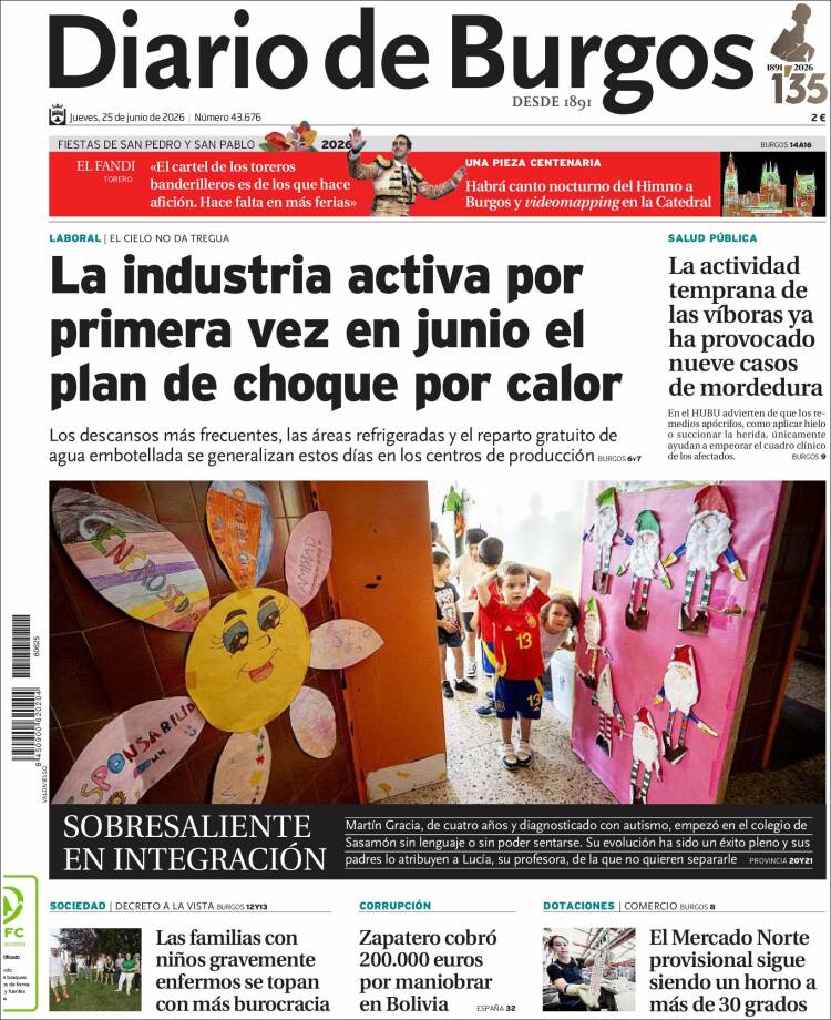 Portada de Diario de Burgos (Espa&ntilde;a)