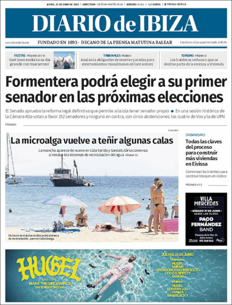 Portada de Diario de Ibiza (Espa&ntilde;a)