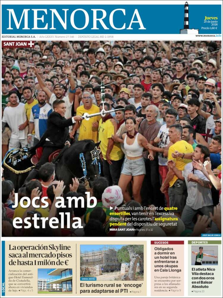 Portada de Menorca - Diario Insular (Espa&ntilde;a)