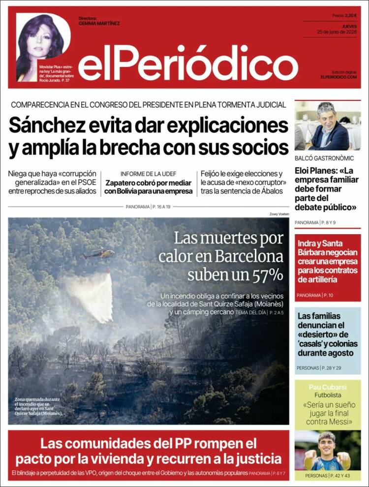 Portada de El Periódico (Espa&ntilde;a)