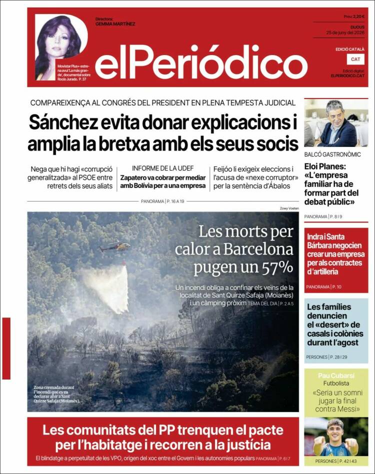 Portada de El Periódico de Catalunya (Espa&ntilde;a)