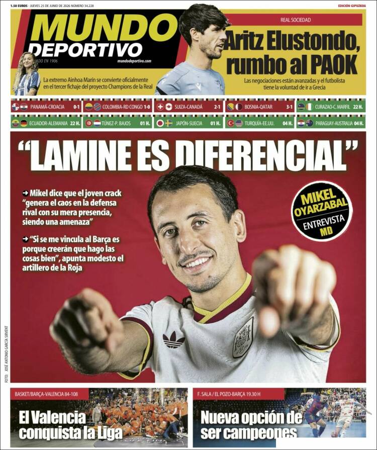 Portada de Mundo Deportivo Gipuzkoa (Espa&ntilde;a)