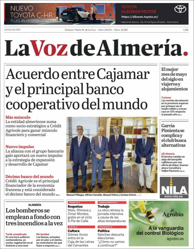 Portada de La Voz de Almería (Espa&ntilde;a)