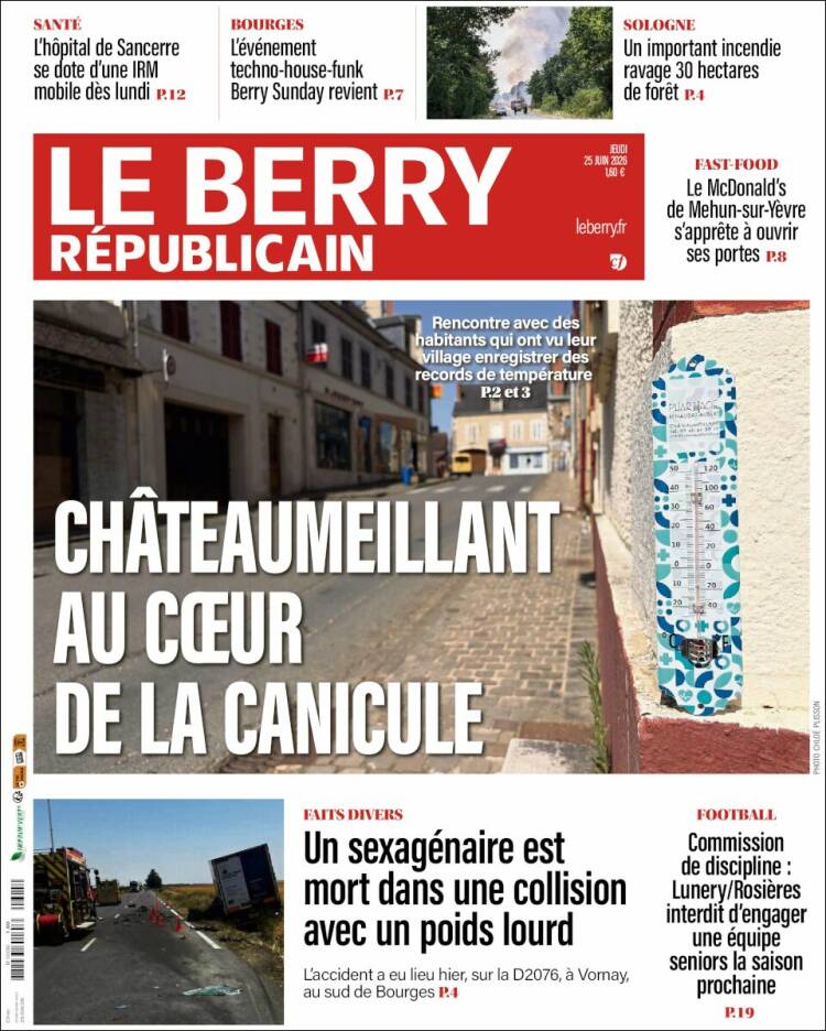 Portada de Berry Republicain (Francia)