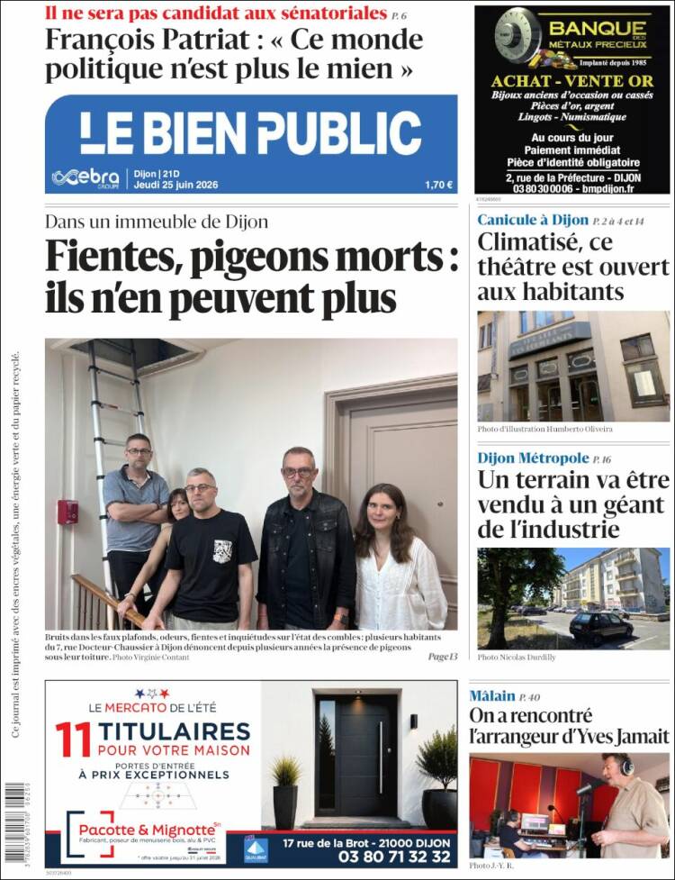 Portada de Le Bien Public (Francia)