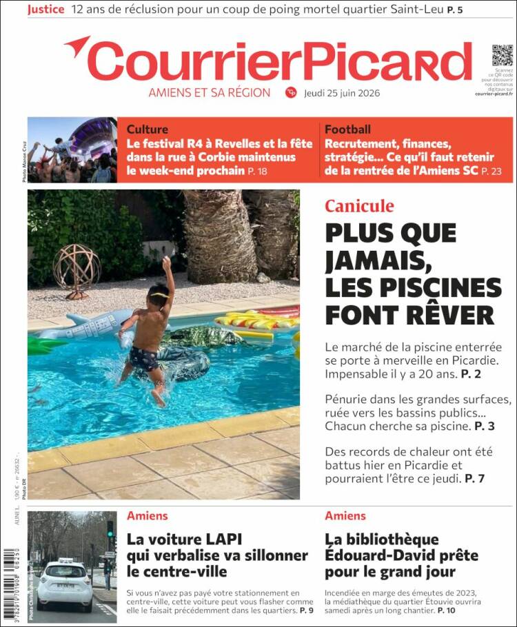 Portada de Courrier Picard (Francia)