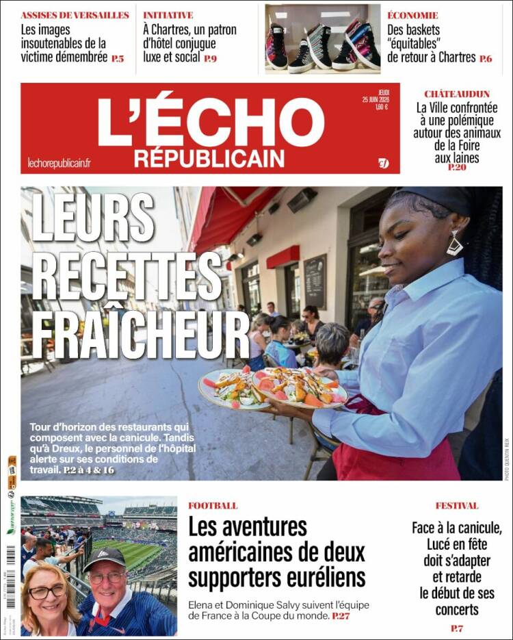 Portada de L'Echo Républicain (Francia)