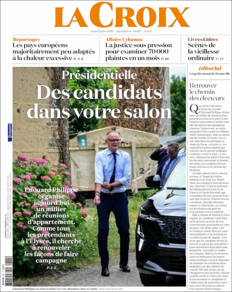 Portada de La Croix (Francia)