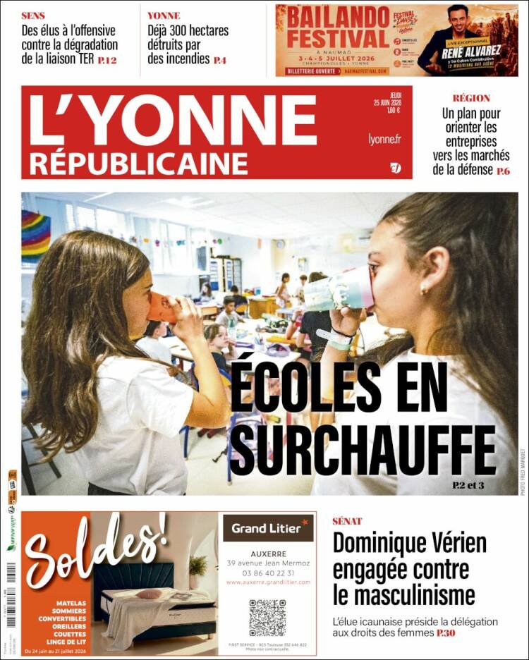 Portada de L'Yonne-Républicaine (Francia)