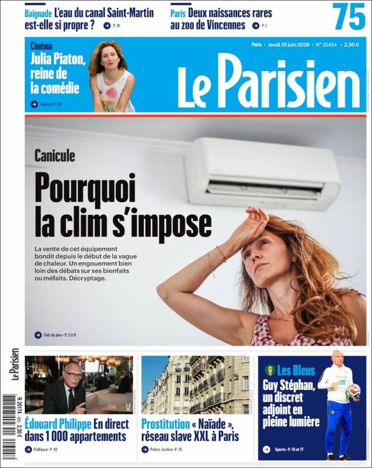 Portada de Le Parisien (Francia)