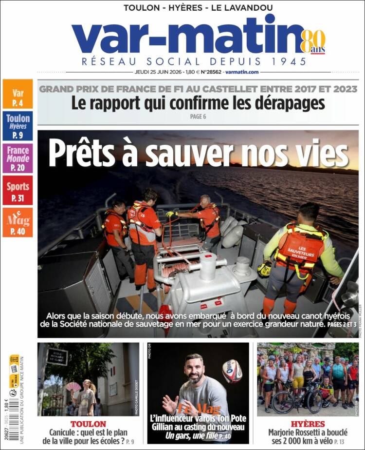 Portada de Var-Matin (Francia)