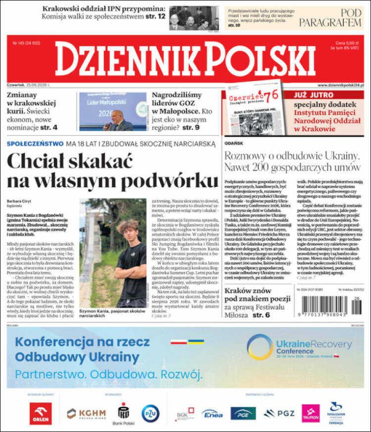Portada de Dziennik (Polonia)