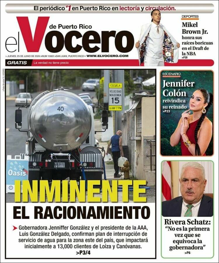 Portada de Vocero (Puerto Rico)