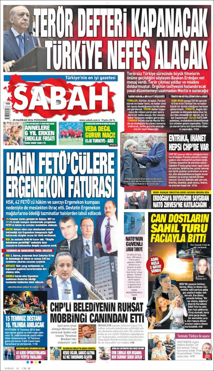 Portada de Sabah (Turqu&iacute;a)