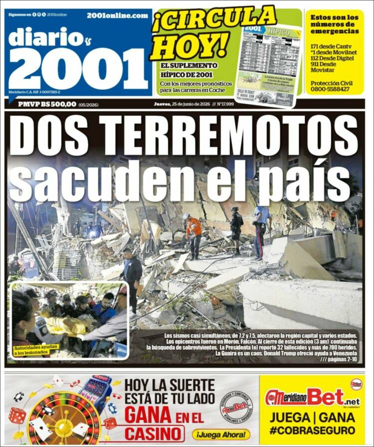 Portada de 2001 - Dosmiluno (Venezuela)