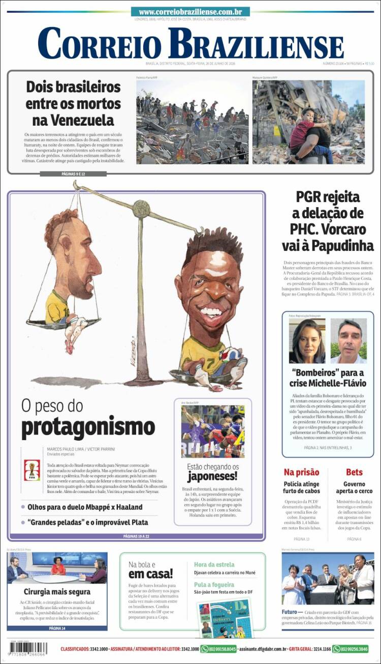 Portada de Correio Braziliense (Brasil)
