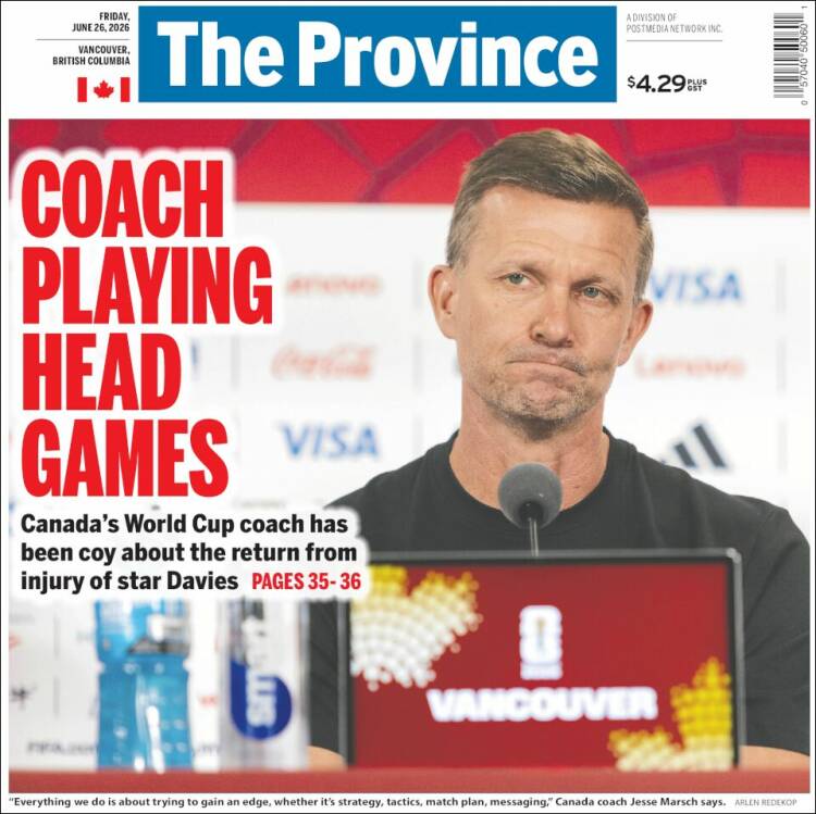 Portada de The Province (Canad&aacute;)