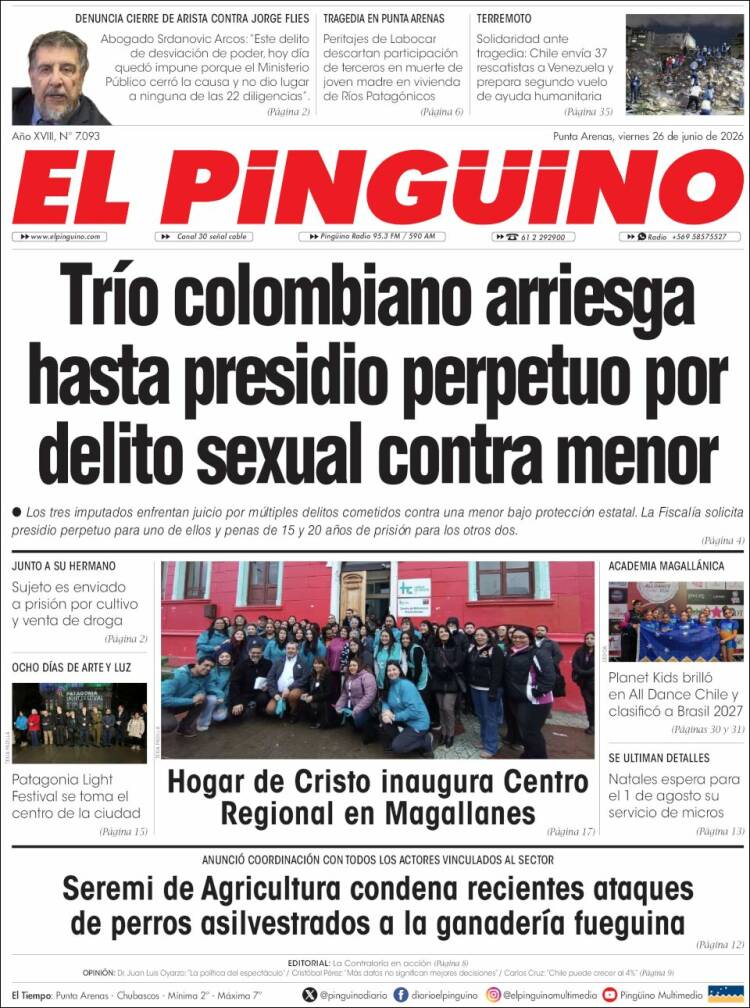 Portada de El Pingüino (Chile)