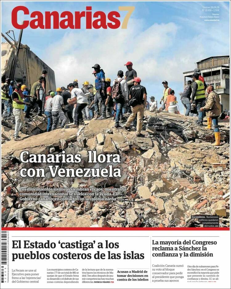 Portada de Canarias 7 (Espa&ntilde;a)