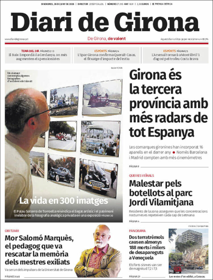Portada de Diari de Girona (Espa&ntilde;a)
