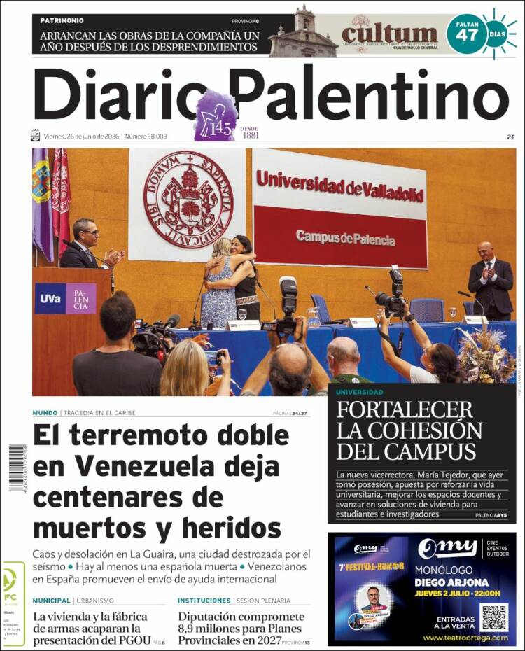 Portada de Diario Palentino (Espa&ntilde;a)