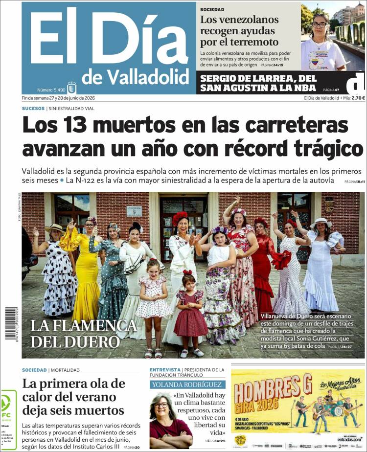 Portada de El Día de Valladolid (Espa&ntilde;a)