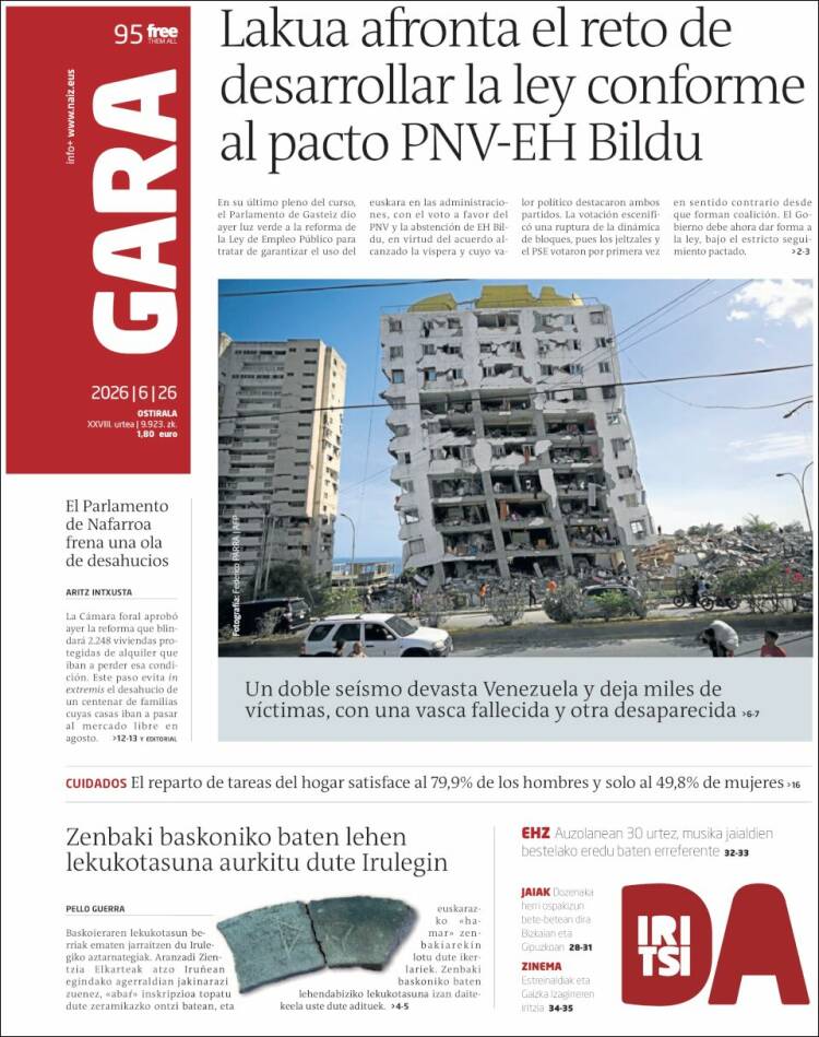 Portada de Gara (Espa&ntilde;a)