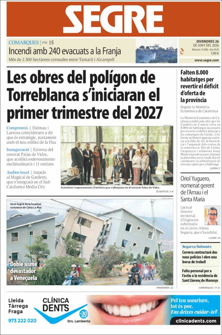 Portada de Segre (Espa&ntilde;a)