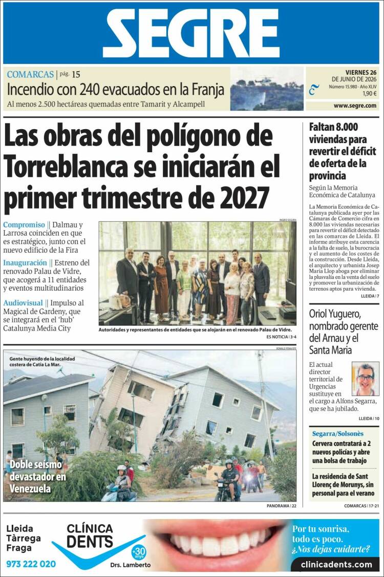 Portada de Segre  (Espa&ntilde;a)