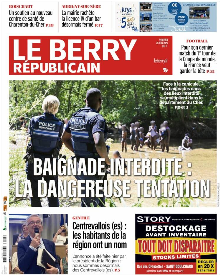 Portada de Berry Republicain (Francia)