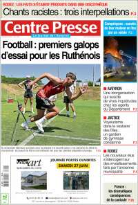 Portada de Centre Presse (Francia)